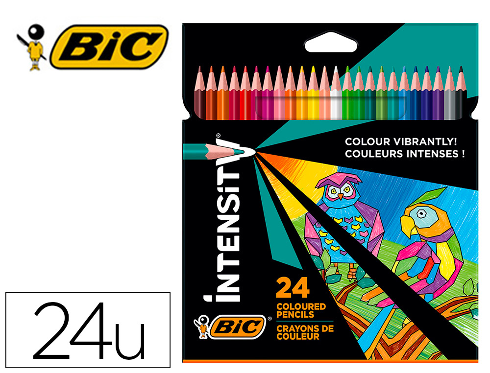 LAPICES DE COLORES INTENSITY CAJA DE 24 UNIDADES COLORES SURTIDOS