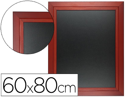 PIZARRA NEGRA LIDERPAPEL MURAL DE MADERA CON SUPERFICIE PARA ROTULADORES TIPO TIZA 60X80CM