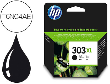 INK-JET HP 303XL ENVY PHOTO 6230 / 7130 / 7830 COLOR NEGRO CAPACIDAD 600 PAGINAS