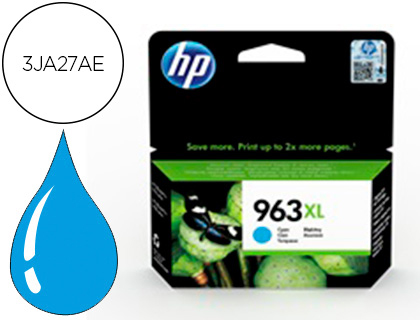 INK-JET HP 963 XL OFFICEJET PRO 9010 / 9020 / 9022 / 9023 / 9025 CIAN 1600 PAGINAS