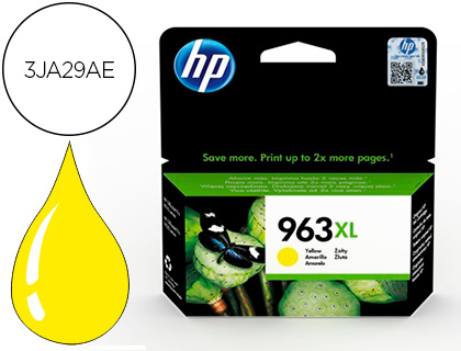 INK-JET HP 963 XL OFFICEJET PRO 9010 / 9020 / 9022 / 9023 / 9025 AMARILLO 1600 PAGINAS