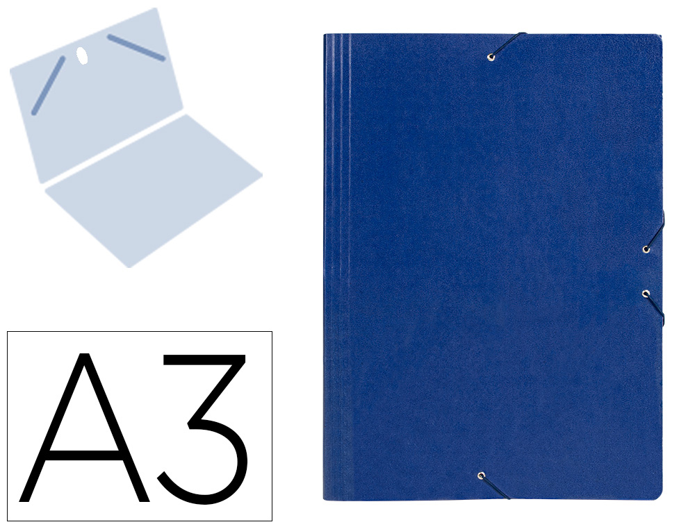 CARPETA PLANOS LIDERPAPEL A3 CARTON GOFRADO N 12 AZUL