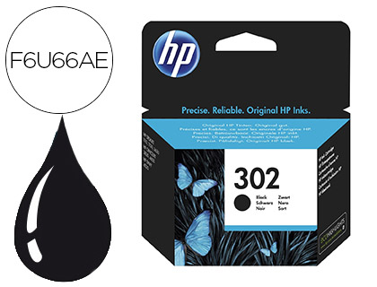 INK-JET HP 302 DESKJET 1110 / 2130 / 3630 OFFICEJET 3830 / 4650 ENVY 4520 NEGRO 190 PAG